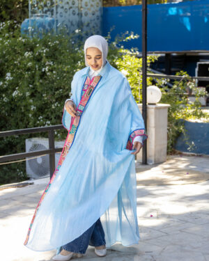 Naturally Nieleh-Dyed Blue Long Abaya