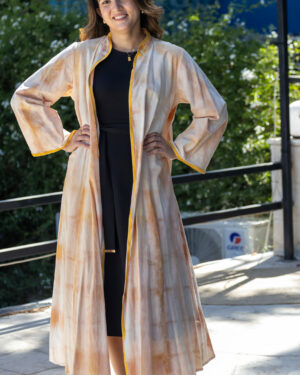 Naturally Turmeric-Dyed Long Jacket