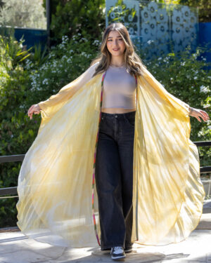 Naturally Onion-Skin Dyed Long Jacket