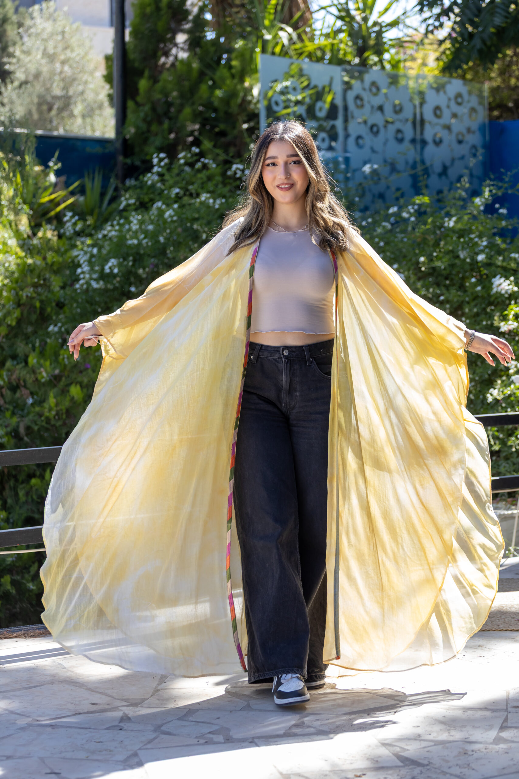 Naturally Onion-Skin Dyed Long Jacket