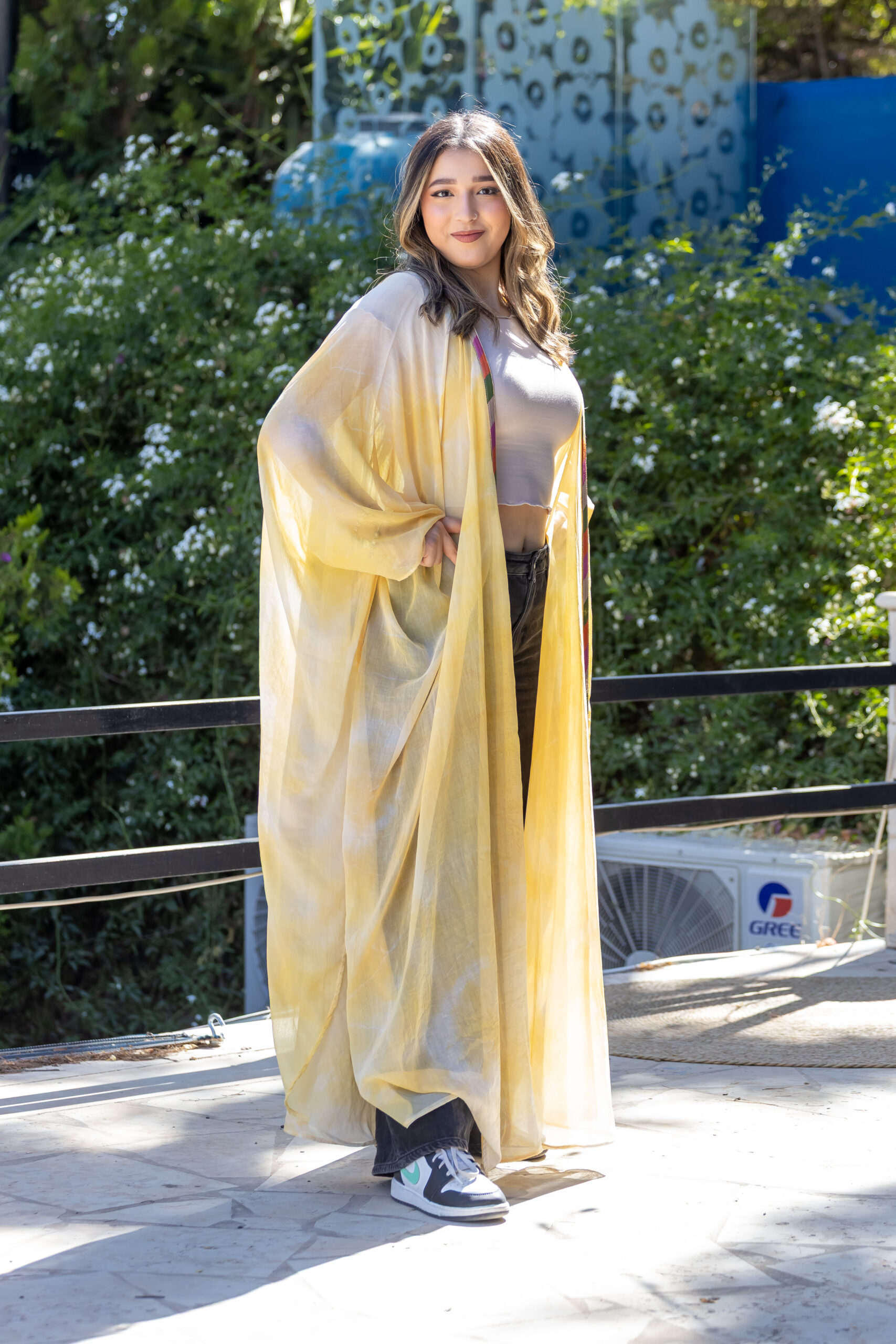 Naturally Onion-Skin Dyed Long Jacket - Image 4