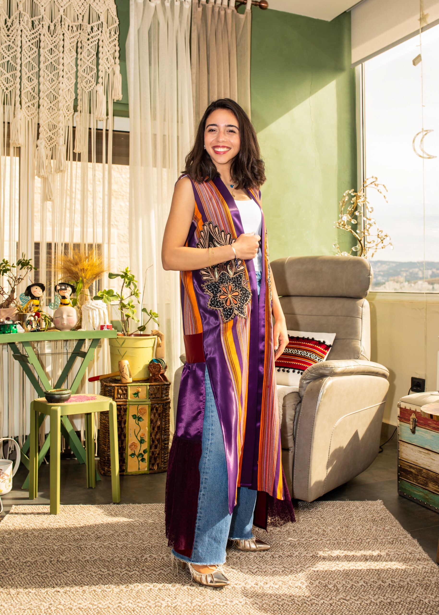 Mix & Match Fabrics Long Vest - Image 2