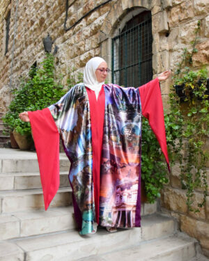 Jordan Cities Reversible Satin Abaya - Full Color