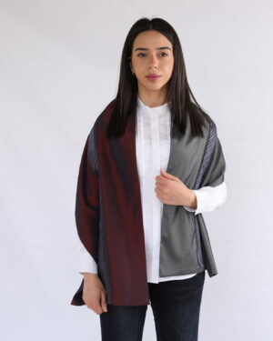 Upcycled Tie & Taffeta Shawl