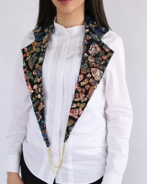 Squeezy Multi-Use Sequin Jacket Collar